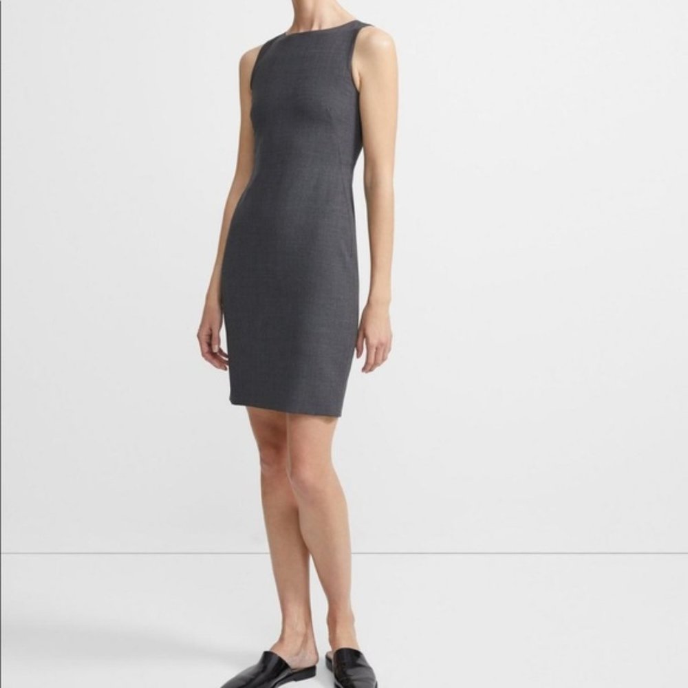 Theory Betty 2B Edition Dress Charcoal Gray Grey Size 0